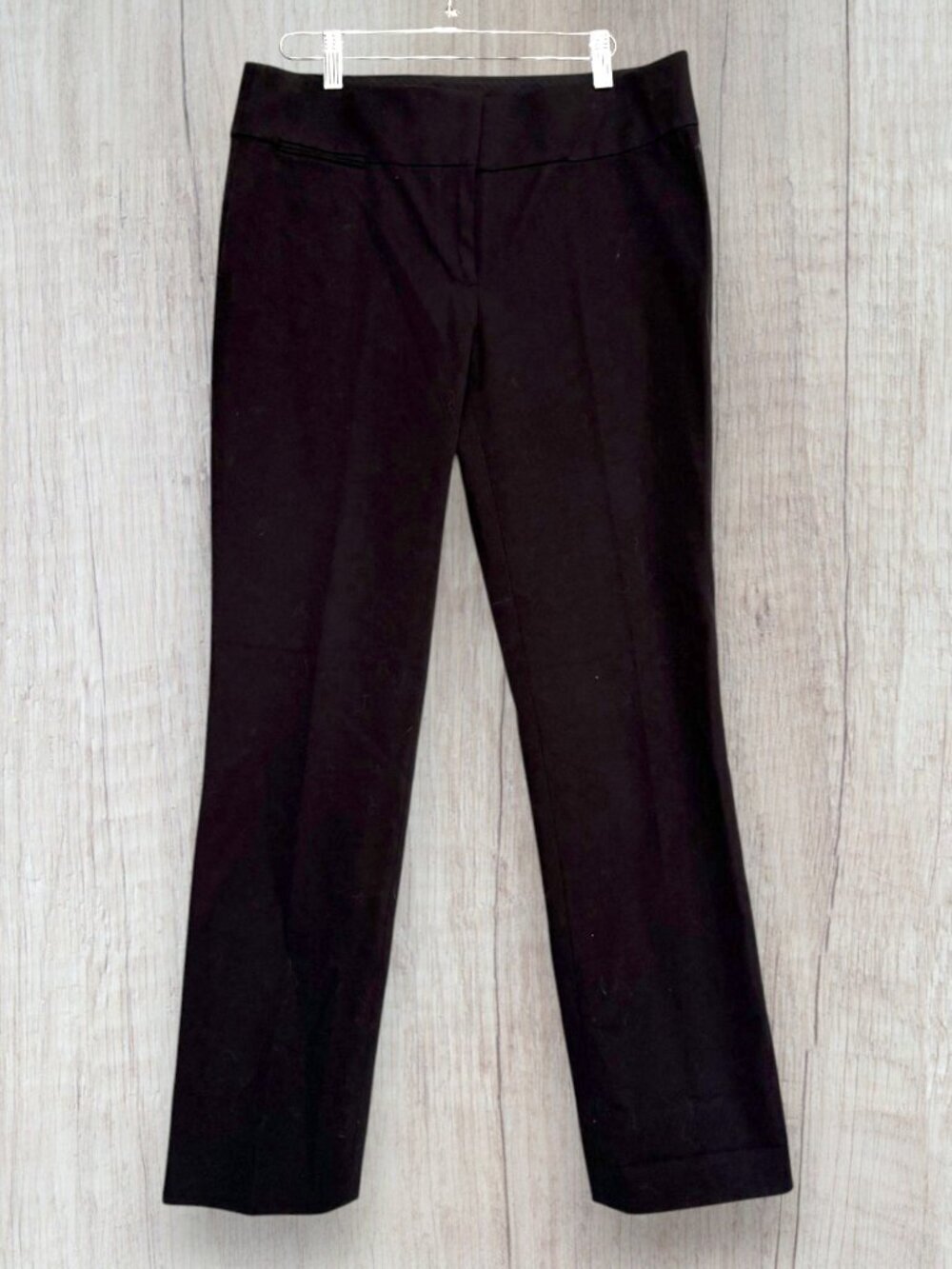 LOFT Julie Fit Black Straight Leg Stretch Dress Pants Size 6 Workwear